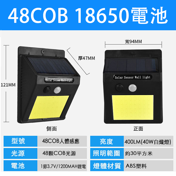 熱賣 【全台爆款】太陽能感應LED壁燈 人體感應光控 戶外防水 節能家用庭院感應壁燈！