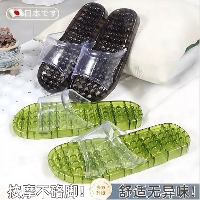 日本進口 足底按摩拖鞋 新款腳底穴位足療男士家居防滑夏涼拖鞋